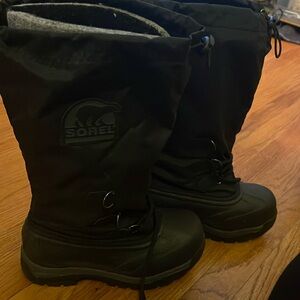 SOREL Kaufman Black Nylon Snow Boots Mens 8